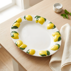 Lemon Pattern Porcelain Plate