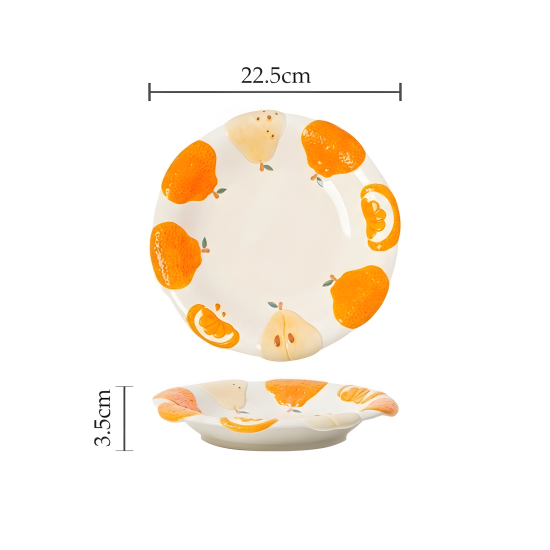 Fruit Pattern Porcelain Plate