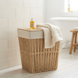 Straw Laundry Basket Small