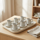 Porcelain Coffee Cup and Saucer Set - 6 Pcs