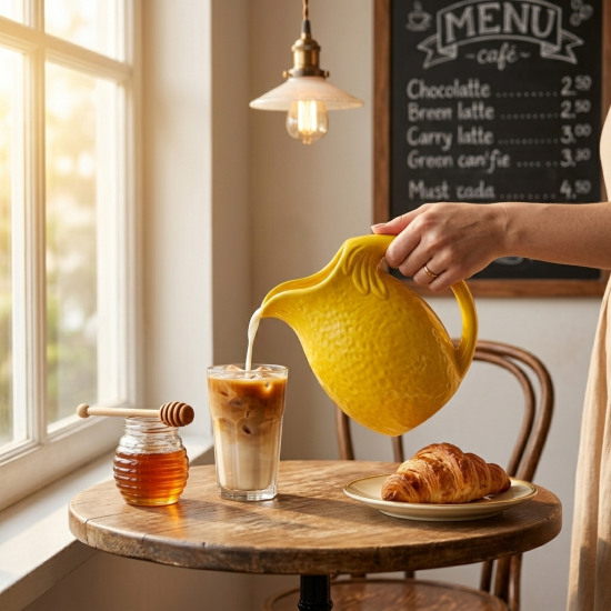 Lemon Shaped Porcelain Jug Large