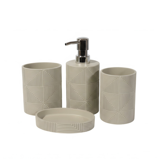 Ceramic Bathroom Set - 4 Pcs