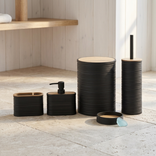 Plastic Bathroom Set - 5 Pcs