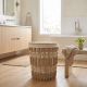 Straw Laundry Basket Large