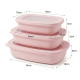 Plastic Tupperware Set - 3 Pcs