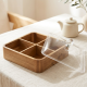 Wooden Four-Section Serving Platter with Acrylic Lid Small