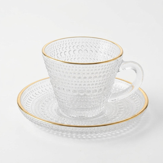 Coffee Cup and Saucer Set - 6 Pcs