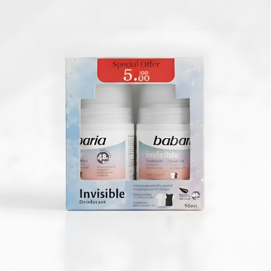 Babaria Invisible Deodorant - 2 Pcs