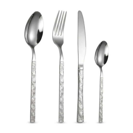 Silver Silverware Set 24 Pieces