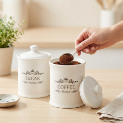 Porcelain Spice Jar Set - 3 Pcs