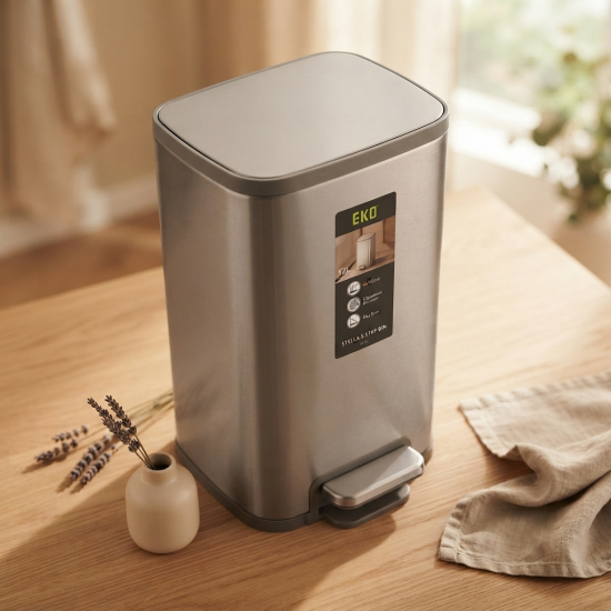 Square Trash Step Bin 12 liter