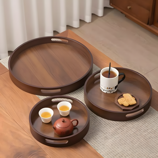 Wooden Tray Set 3 Pcs