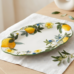 Lemon Pattern Porcelain Plate