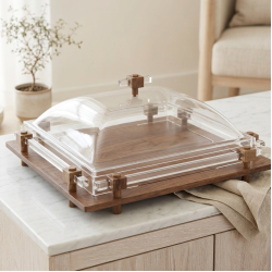 Wooden & Acrylic Serving Platter