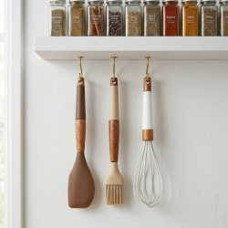 Kitchen Utensil Set Silicone And Wood 