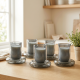 Glass Cups And Saucer Set 6 Pcs