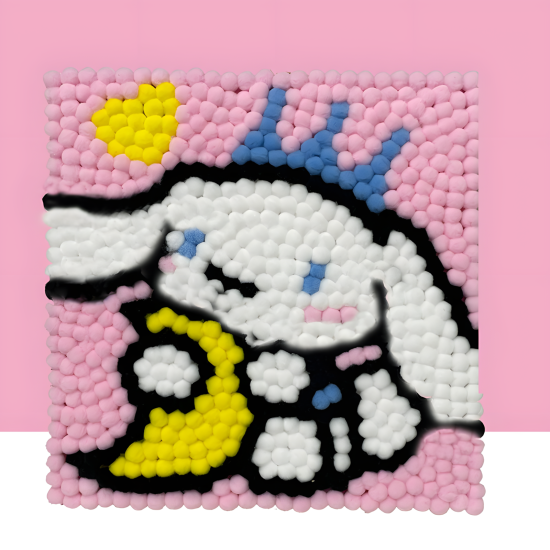 Pompom Ball Mosaic Art