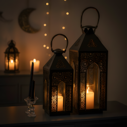 Metal Ramadan Lantern 2 Pcs