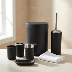 Plastic Bathroom Set - 6 Pcs