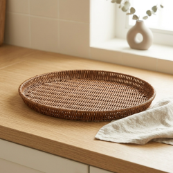 Round Straw Tray 40 cm