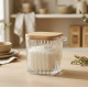 Glass Jar with Wooden Lid & Spoon