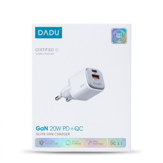 Silver Mini Charger 20W
