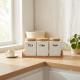 Ceramic Spice Set With Base 3 Pieces