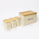 Bread Box And 3 Canisters Set