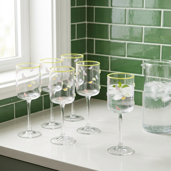 Glass Cups Set 6 Pcs