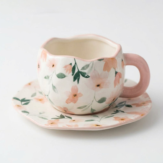 Porcelain Mug & Saucer