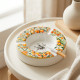 Orange Pattern Ceramic Ashtray Large