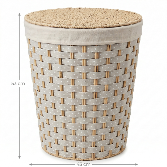 Straw Laundry Basket Large