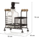 Glass Soap Dispenser with Metal Stand