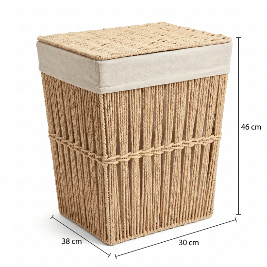 Straw Laundry Basket Medium