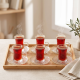 Tea Glass Cups And Saucer Set 6 Pcs