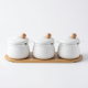 Porcelain Spice Jar Set - 3 Pcs