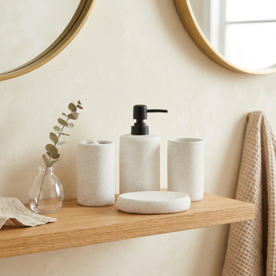 Ceramic Bathroom Set - 4 Pcs