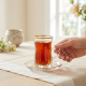 Glass Cups And Saucer Set 6 Pcs