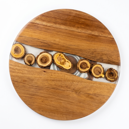 Wooden Spinning Cutting Board Large