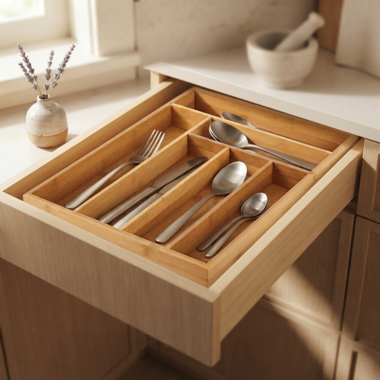 Wooden Cutlery Organizer 43 x 31 x 5 cm