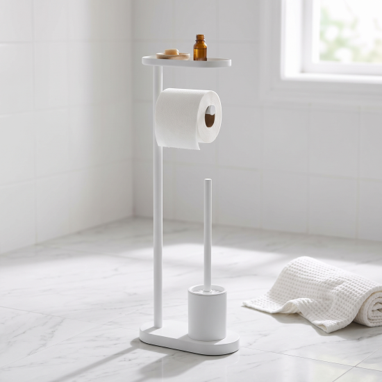 Toilet Brush With Toilet Paper Holder