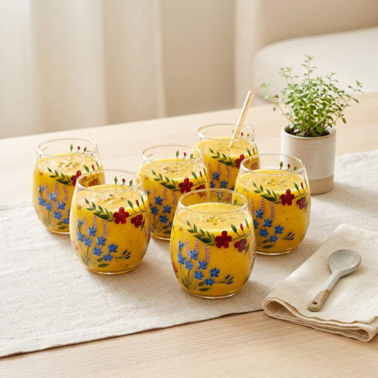 Glass Cups Set 6 Pcs
