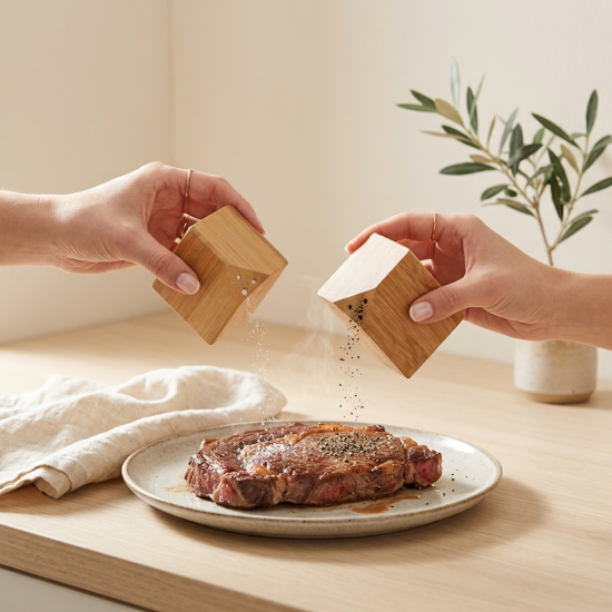Wooden Salt Shaker - 2 Pcs
