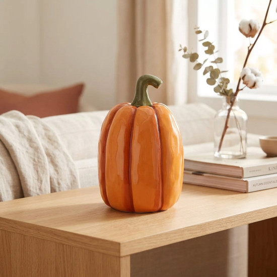 Ceramic Pumpkin Ornament