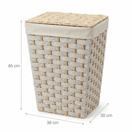 Straw Laundry Basket Medium