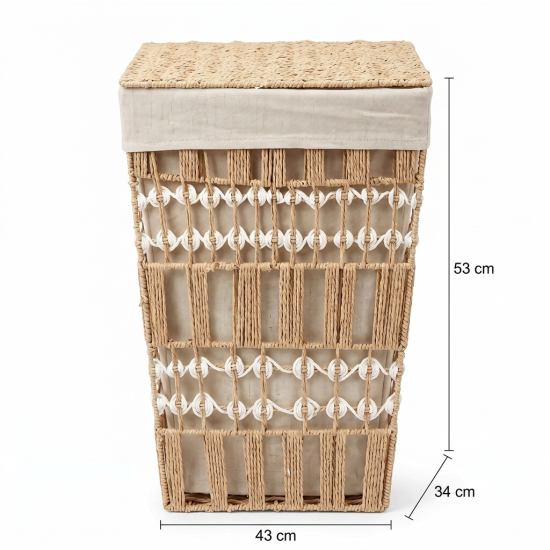 Straw Laundry Basket Large