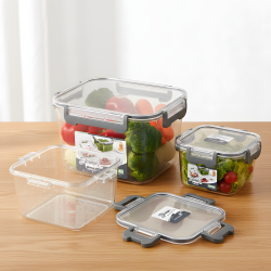 Acrylic Square Tupperware Set - 3 Pcs