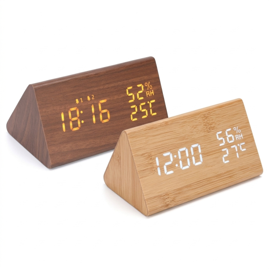 Wooden Digital Alarm Clock