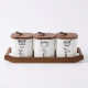Porcelain Spice Jar Set - 3 Pcs