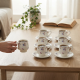 Coffee Cup and Saucer Set - 6 Pcs